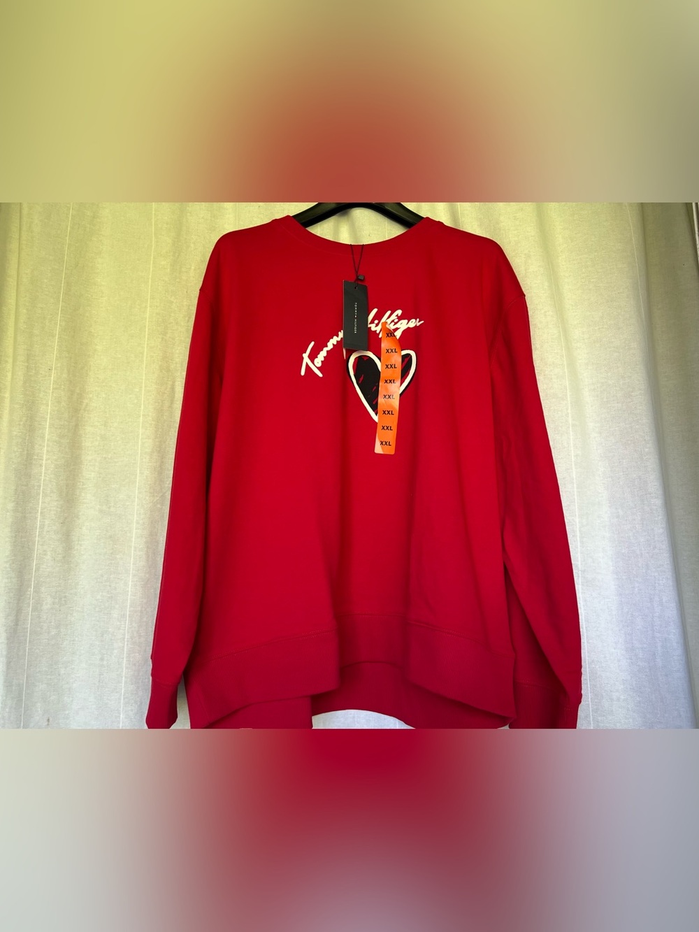 Tommy Hilfiger Red Logo Heart Sweatshirt
